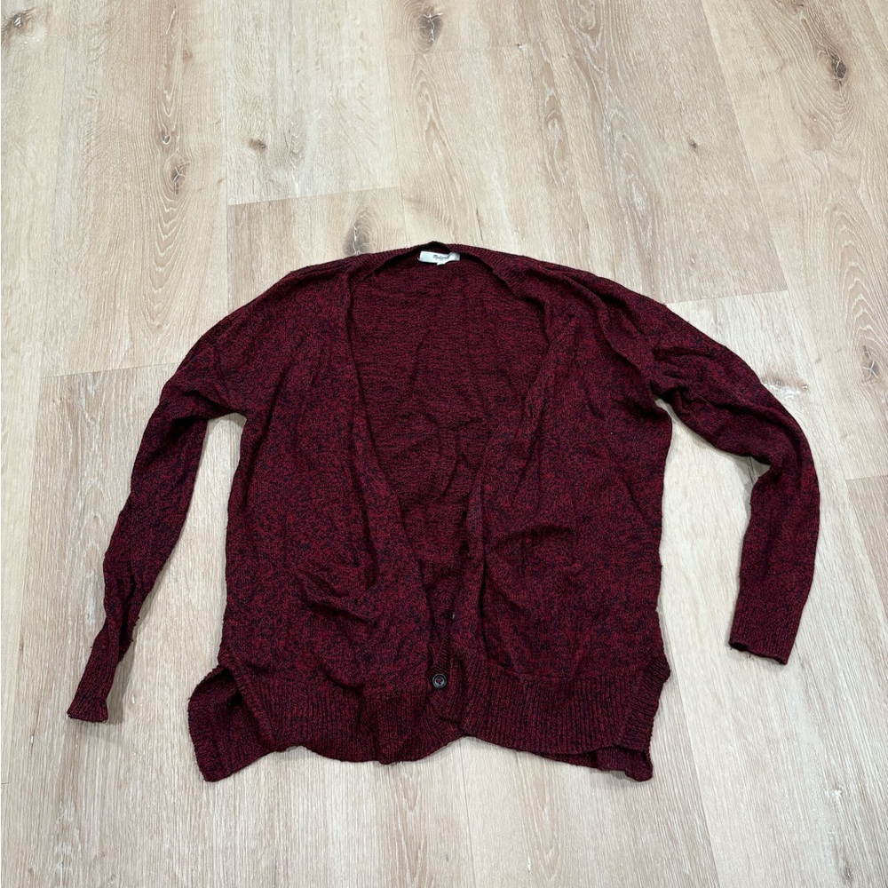 Madewell Red Knit Cardigan